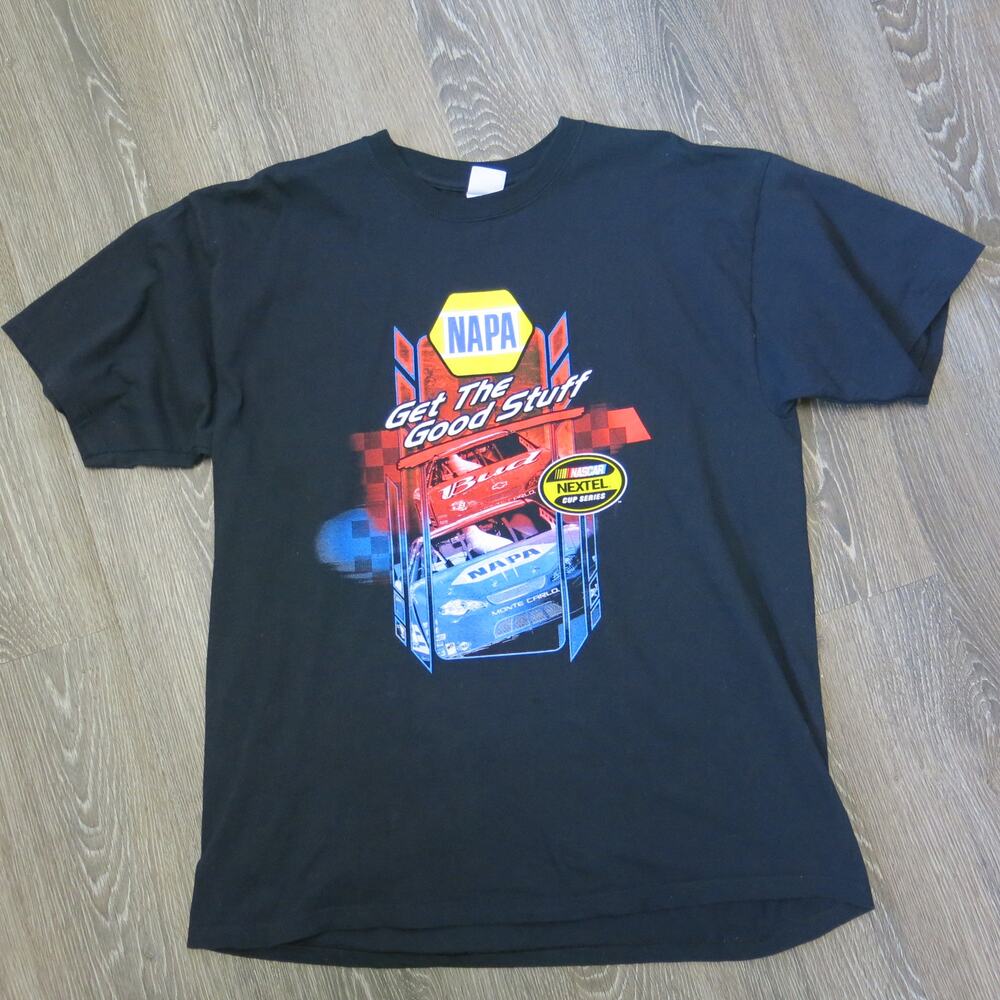 NASCAR NAPA "Good Stuff" T Shirt  Size XL Racing Budweiser Car Black 2005 Casual